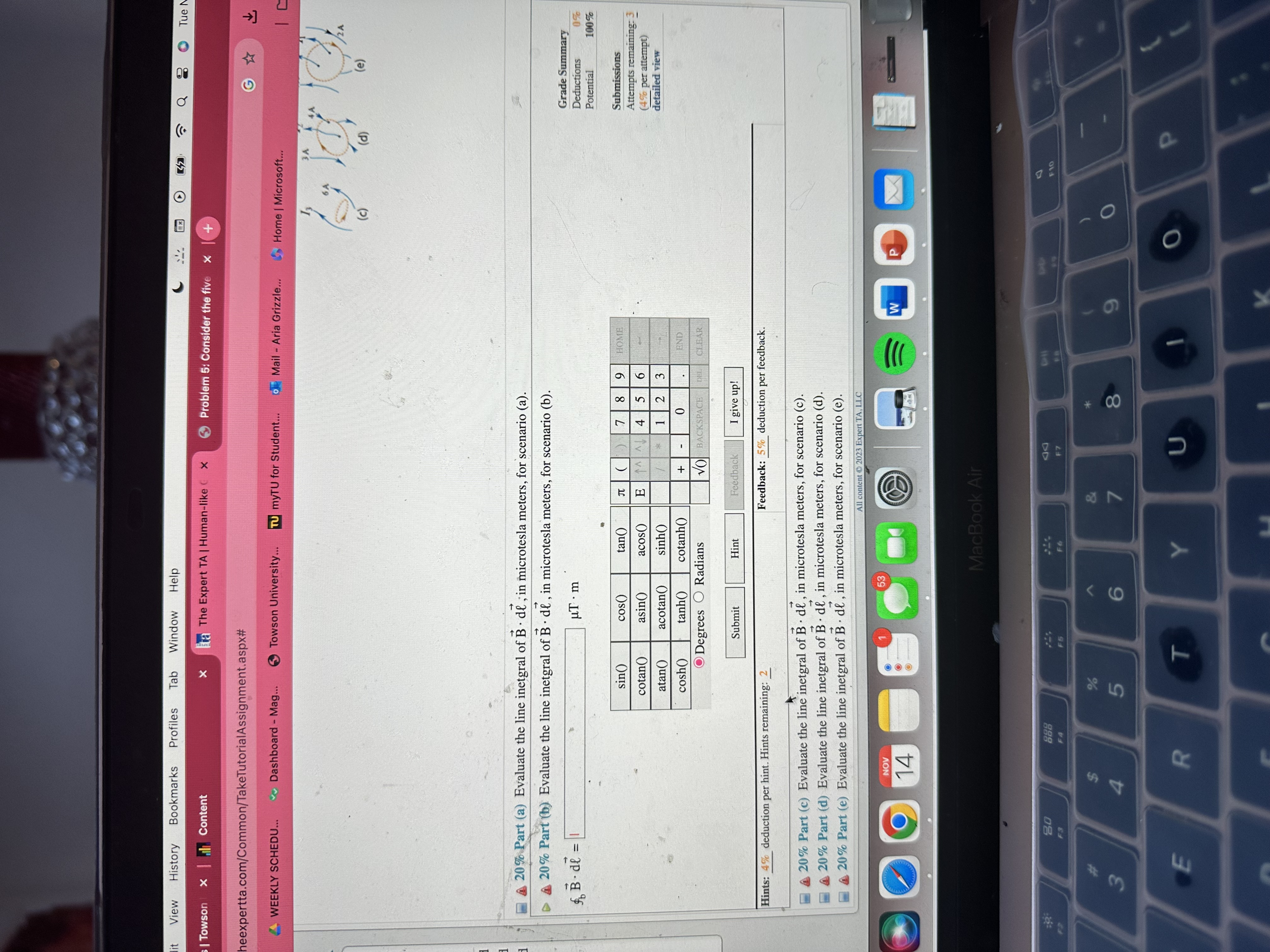  Please help with 5 part question View History Bookmarks Profiles Tab