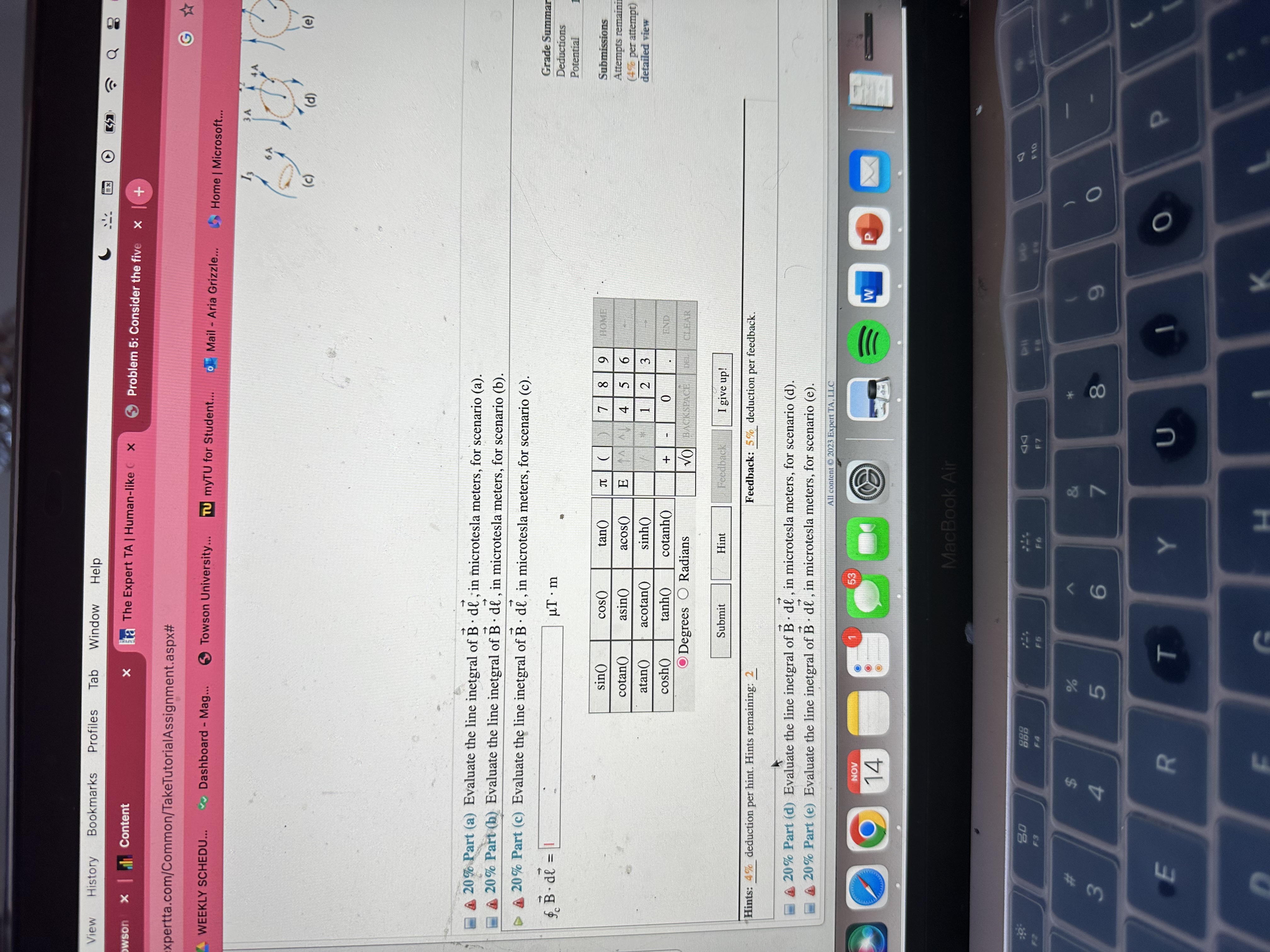 Window Help 14 6 9 8 0 Tue Nov | Towson x