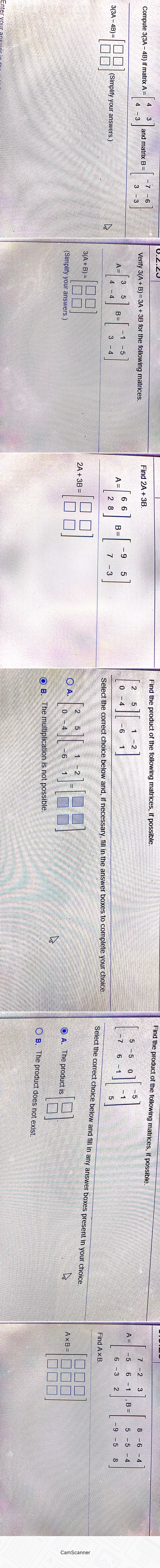 s, it possible. Compute 3(34 - 48) 1 manix A =