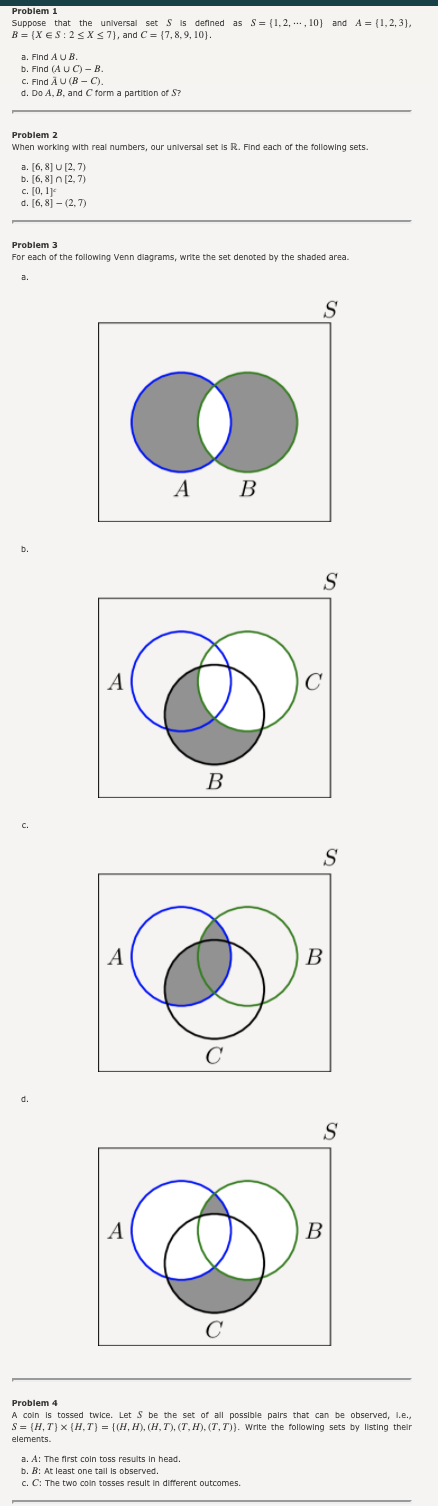 Hi! Please do problems Q1, 3, and 4. Problem 1 Suppose that