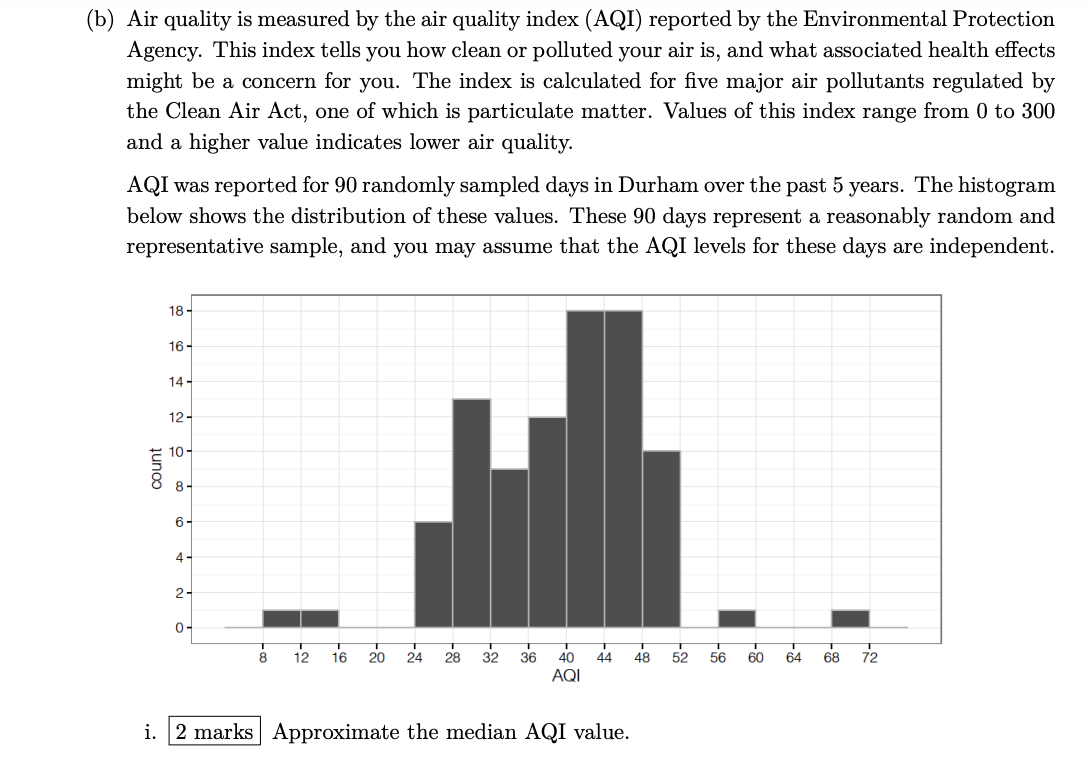 Air Act, one of which is particulate matter. Values of this index