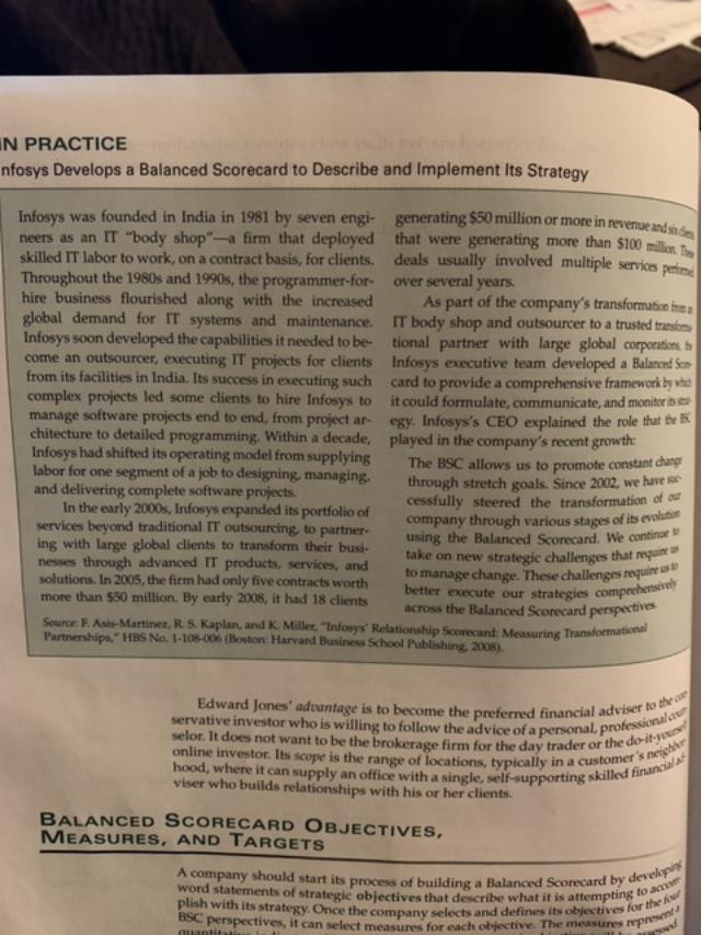 customer measures would you recommend the company use in a balance scorecard