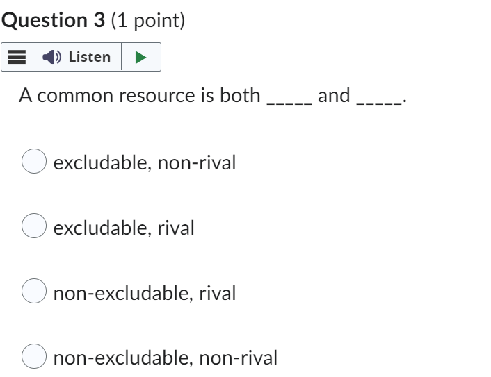 Oexcludable, non-rival excludable, rival non-excludable, rival O non-excludable, non-rivalIn the following figure,