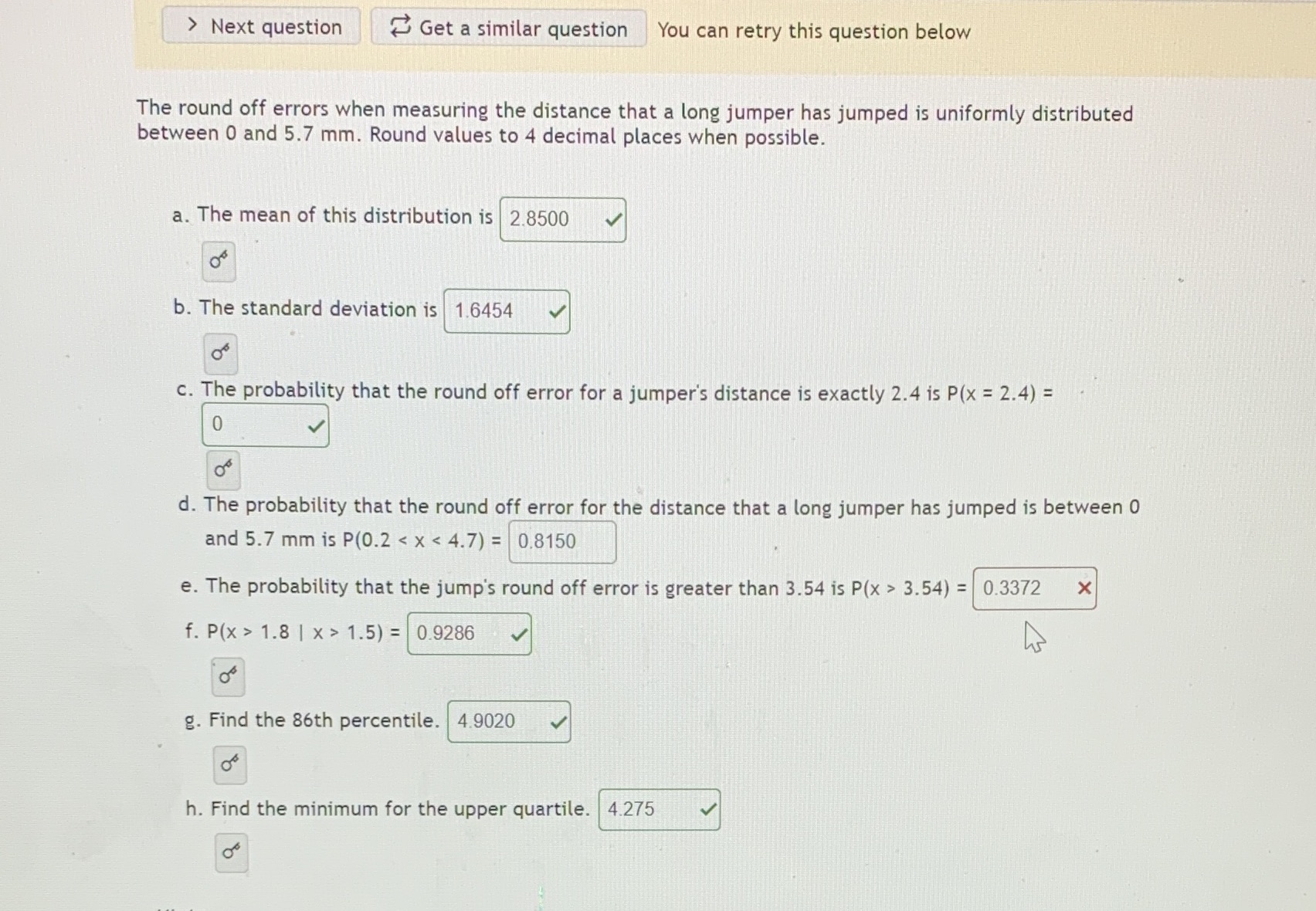 Repeat #4 > Next question Get a similar question You can retry