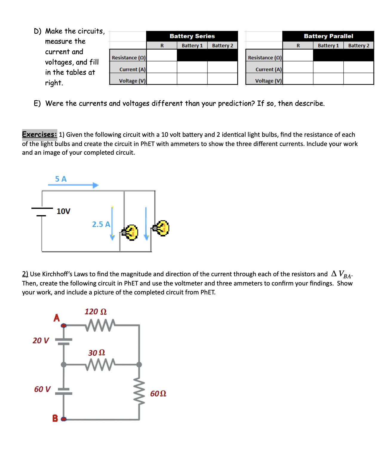 and use the variety of circuit parts on the left side of