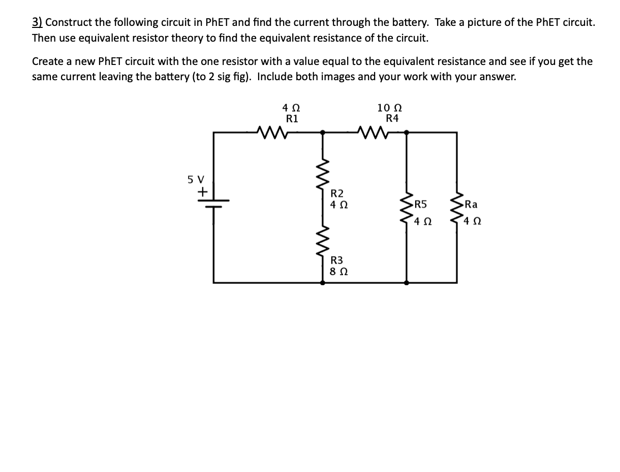 the screen. Circuit configuration for desired current: For the components shown at