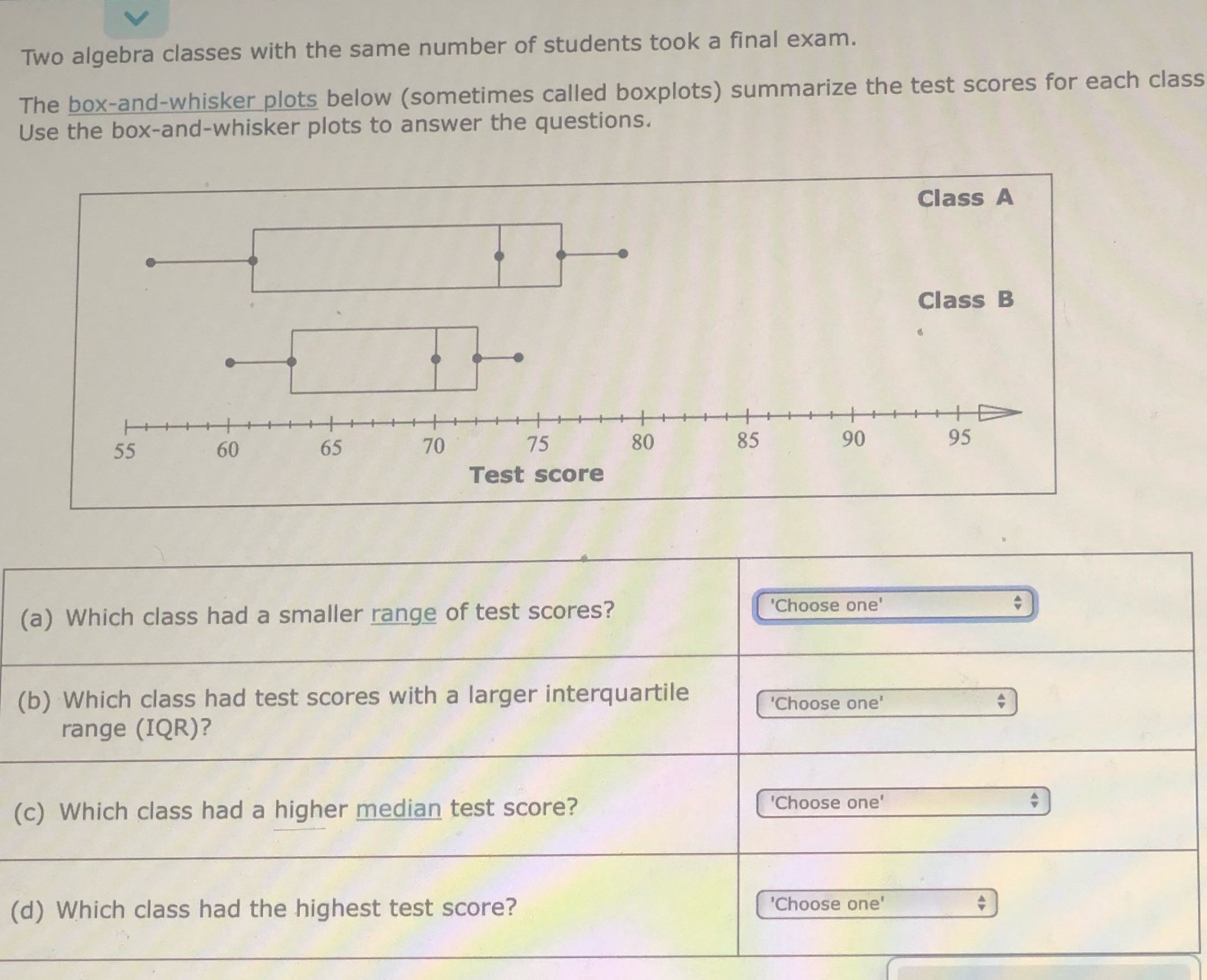 class A class B or both Two algebra classes with the same