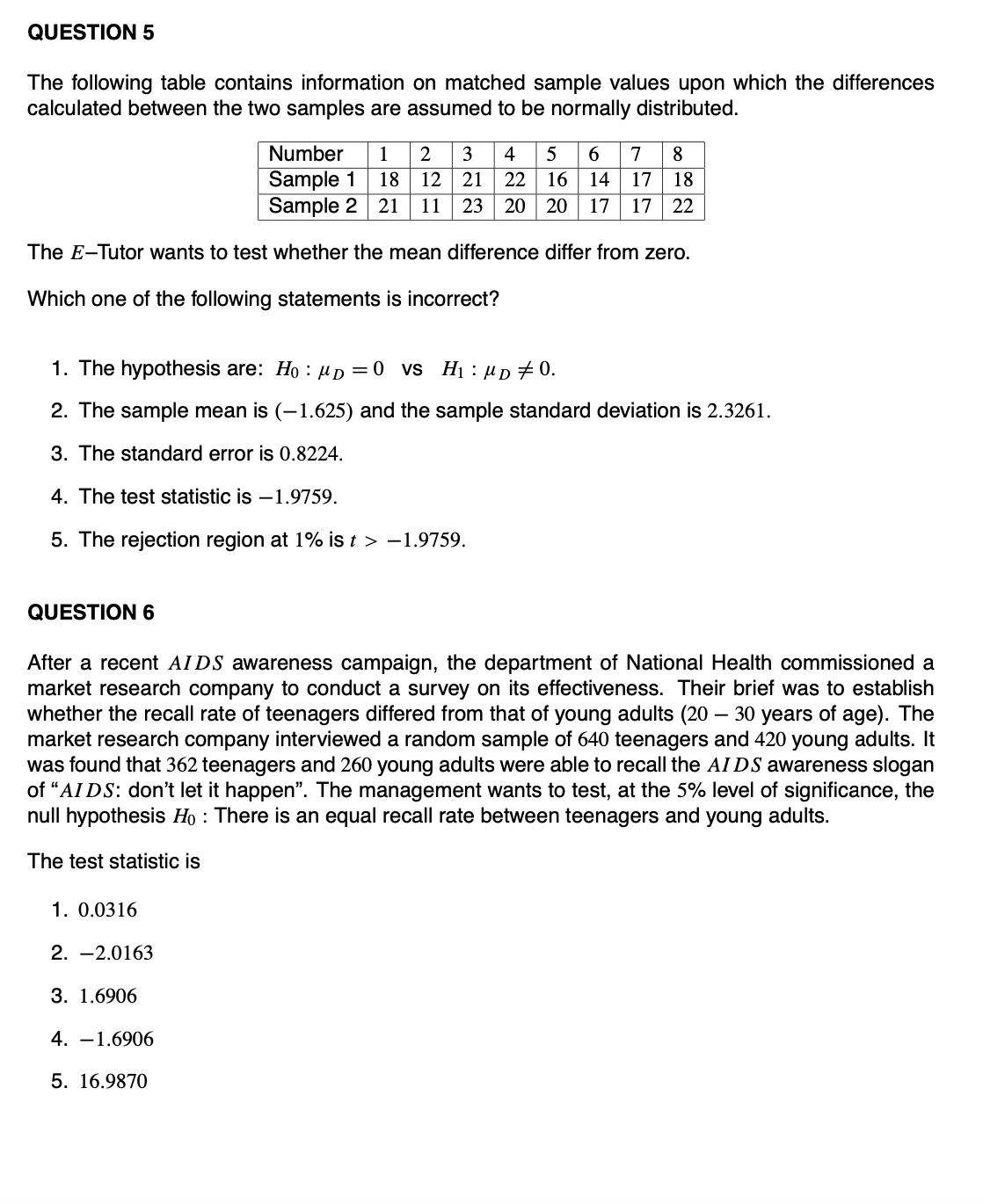 Printers is evaluating the delivery time of two courier delivery services in