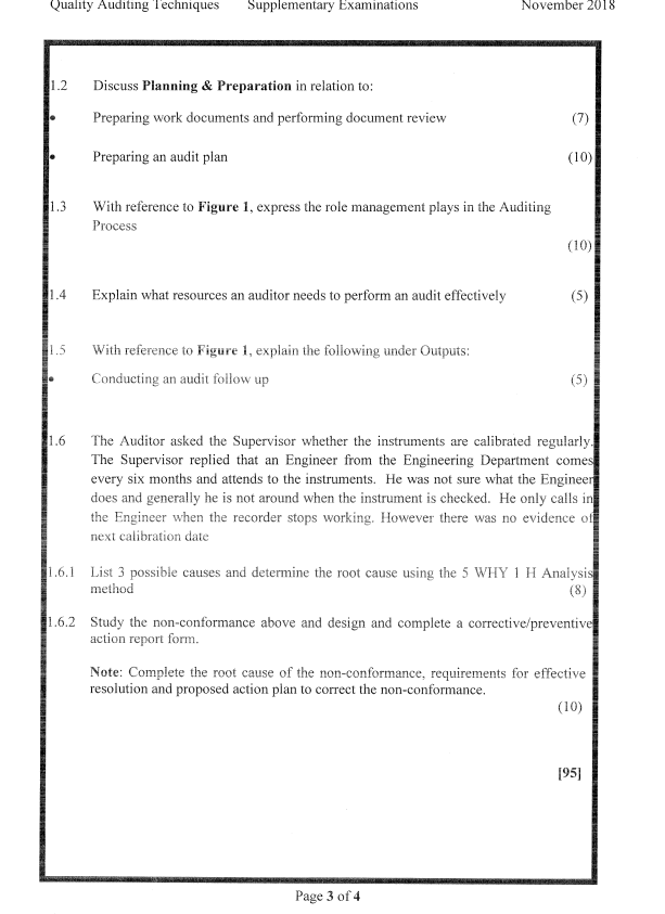  The Audit Process Input Internal audit Output Managing Audit Audit Report
