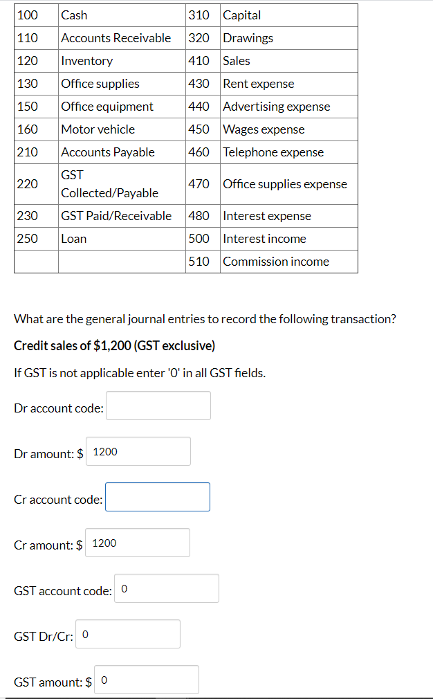 how do i input this one. thank you 100 Cash 310 Capital