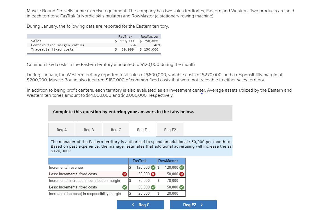 I need help with my answers in E1. I am stuck on