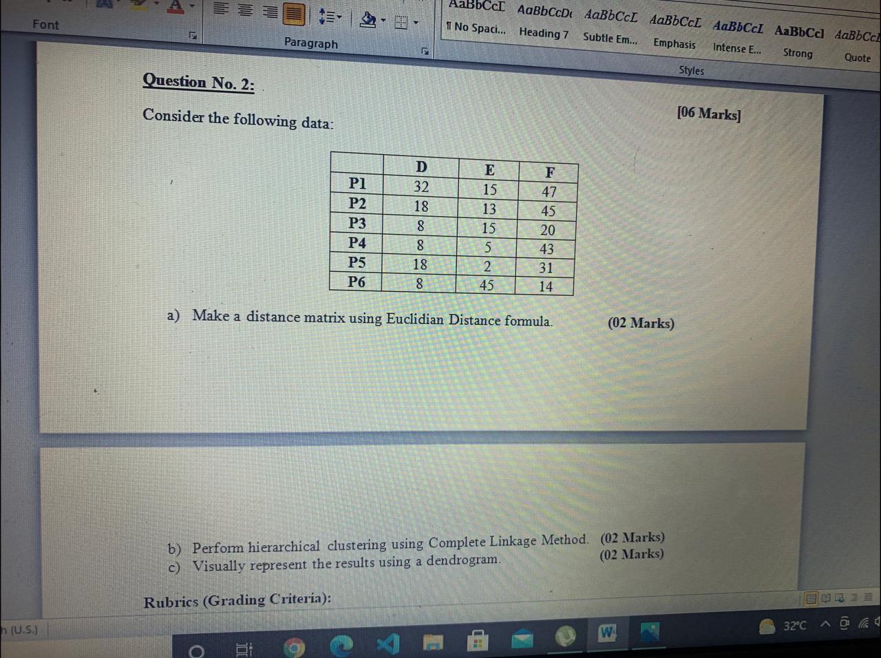 Answer.... E. AaBbCC AaBbCCD. AaBbCCI AaBbCcL AaBBCcl AaBbCc] AaBbCc Font 1 No