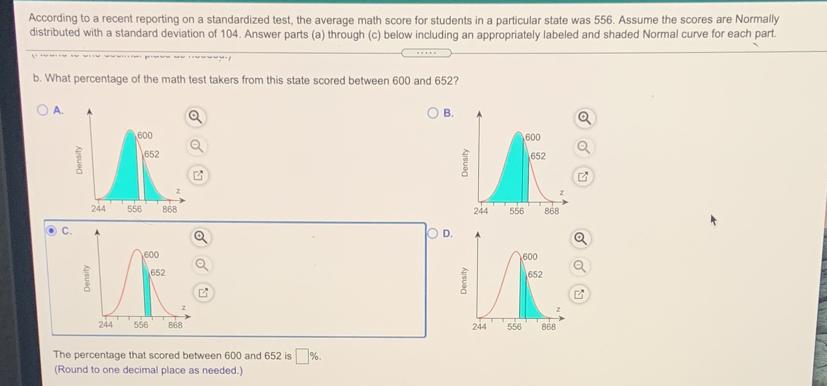 According to a recent reporting on a standardized test, the average