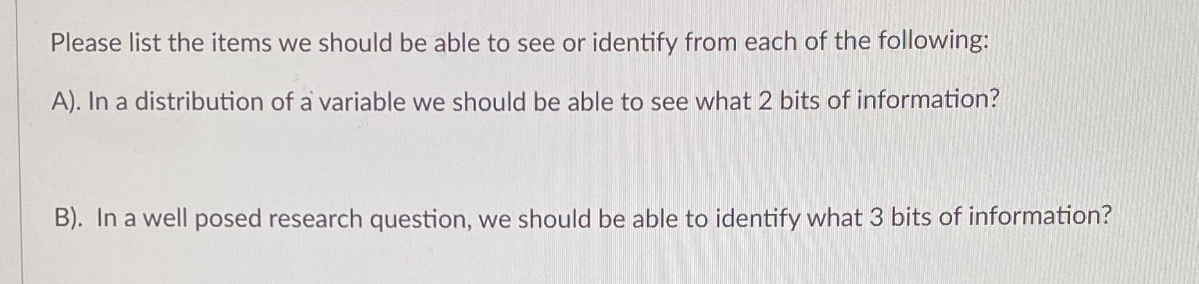 Easy question to answer! No working out needed, thanks! Please list the