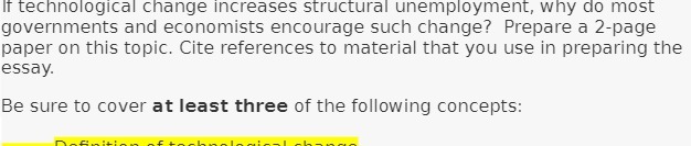 economists encourage such change? Prepare a 2-page paper on this topic. Cite