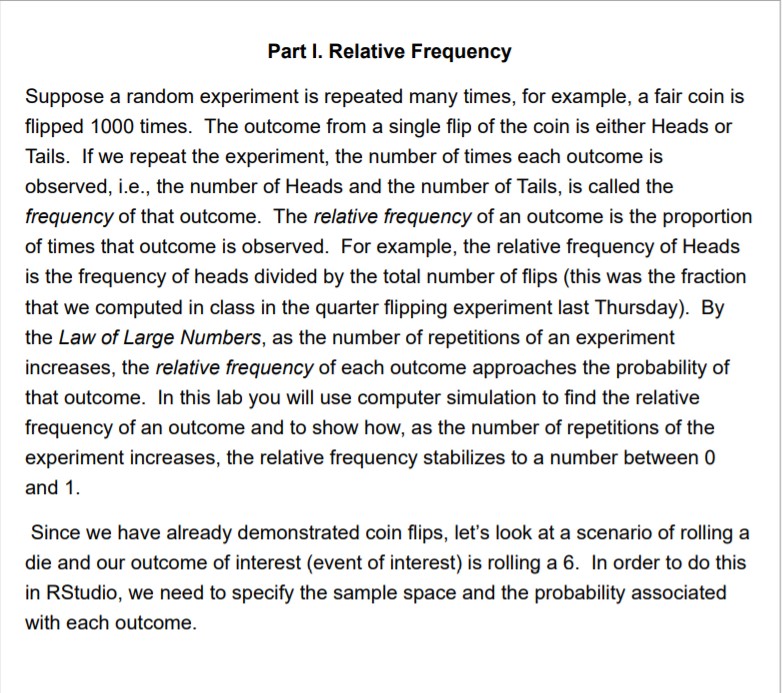 relative frequency of Heads is the frequency of heads divided by the