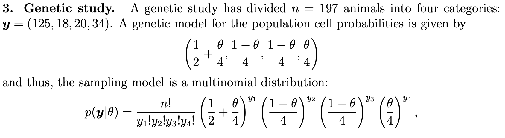 model for the population cell probabilities is given by 01-0 1 -0