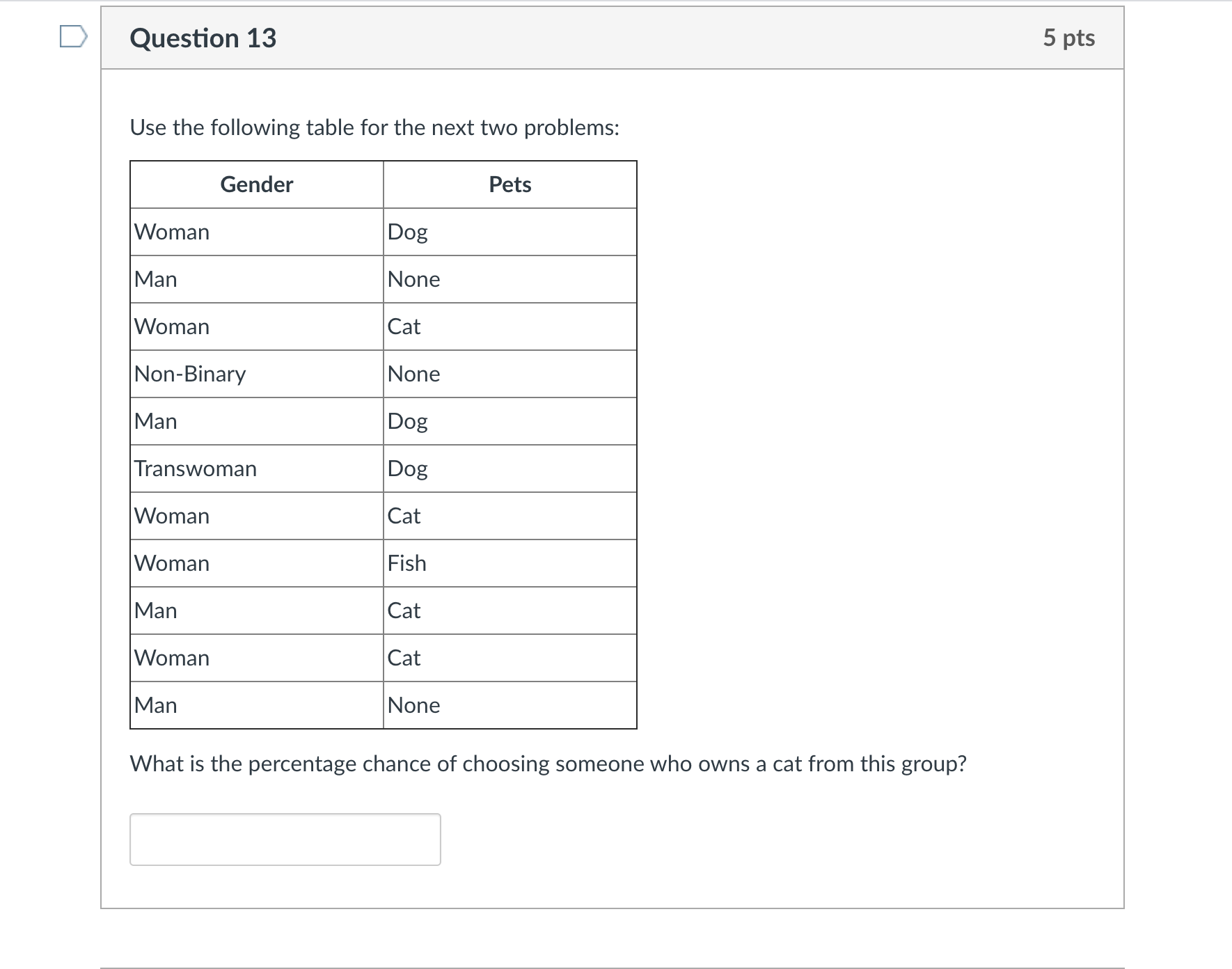 the appropriate decimal place. Note:For percentage answers, donotinclude the % symbol. Just