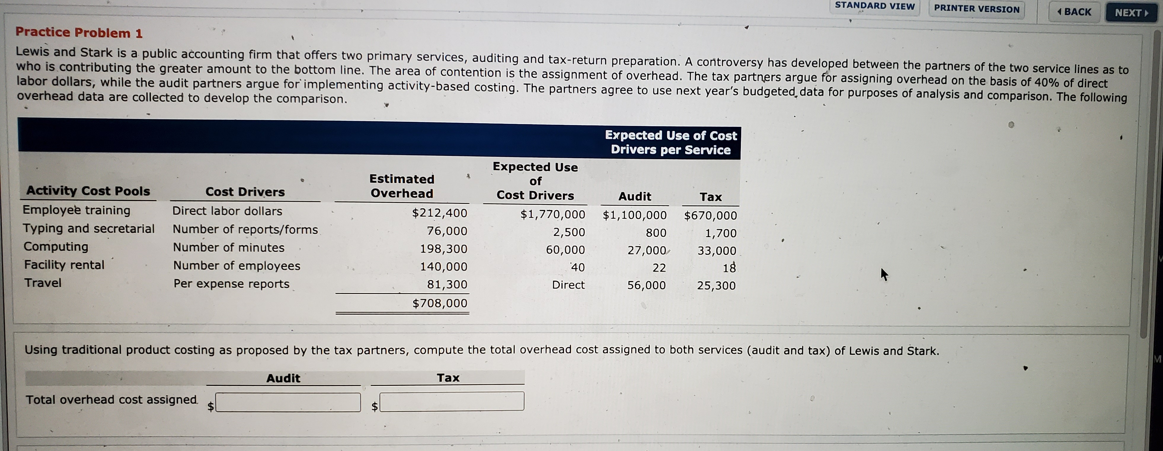 and Stark is a public accounting firm that offers two primary services,