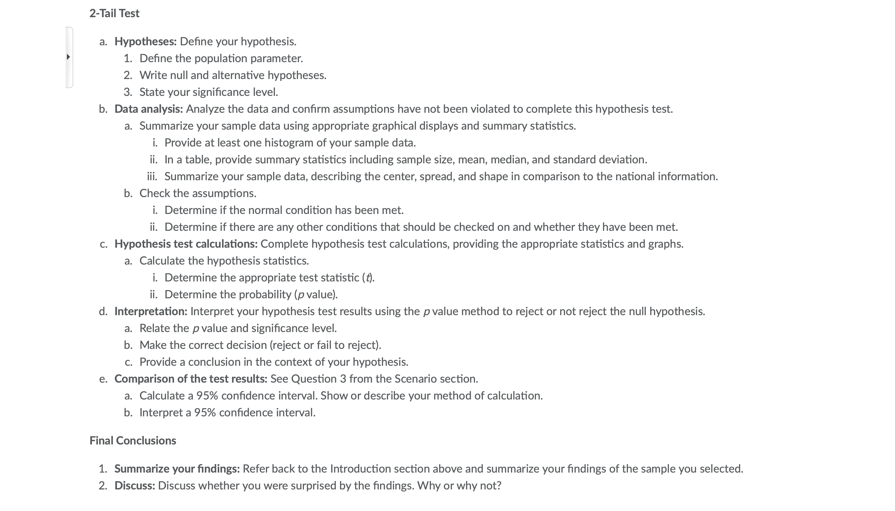methods for means to test your hypotheses about the housing sales market