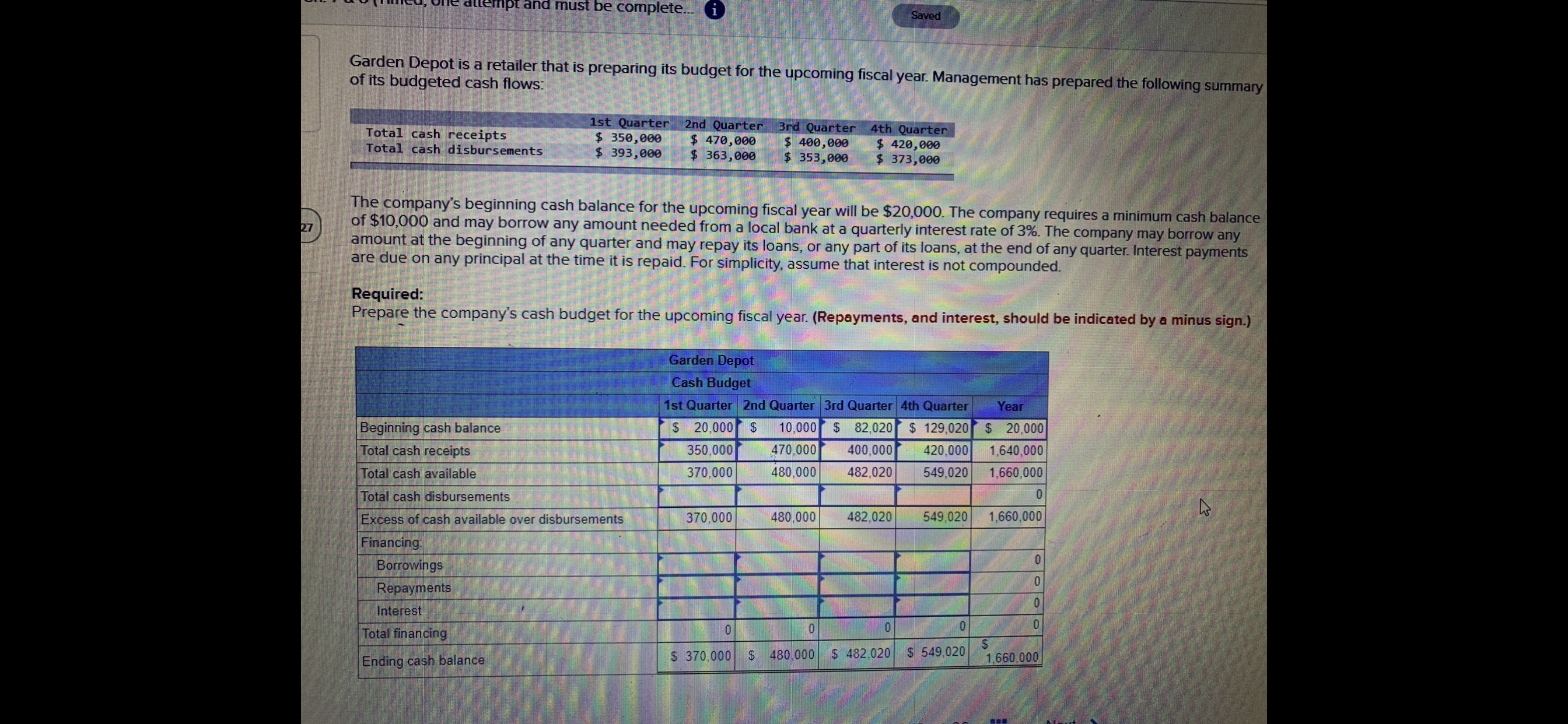 I need this table fill up as soon as possible you can