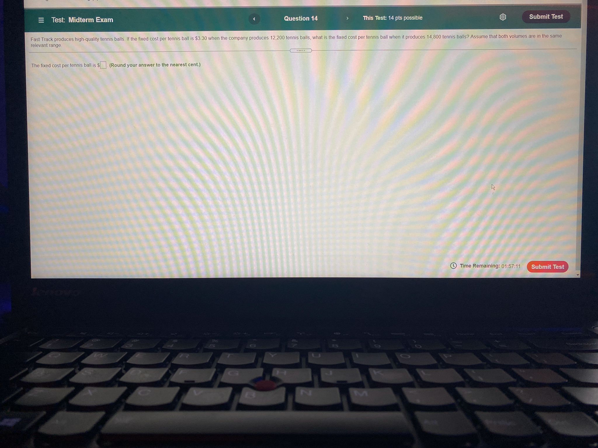 ...................... = Test: Midterm Exam Question 14 This Test: 14 pts possible