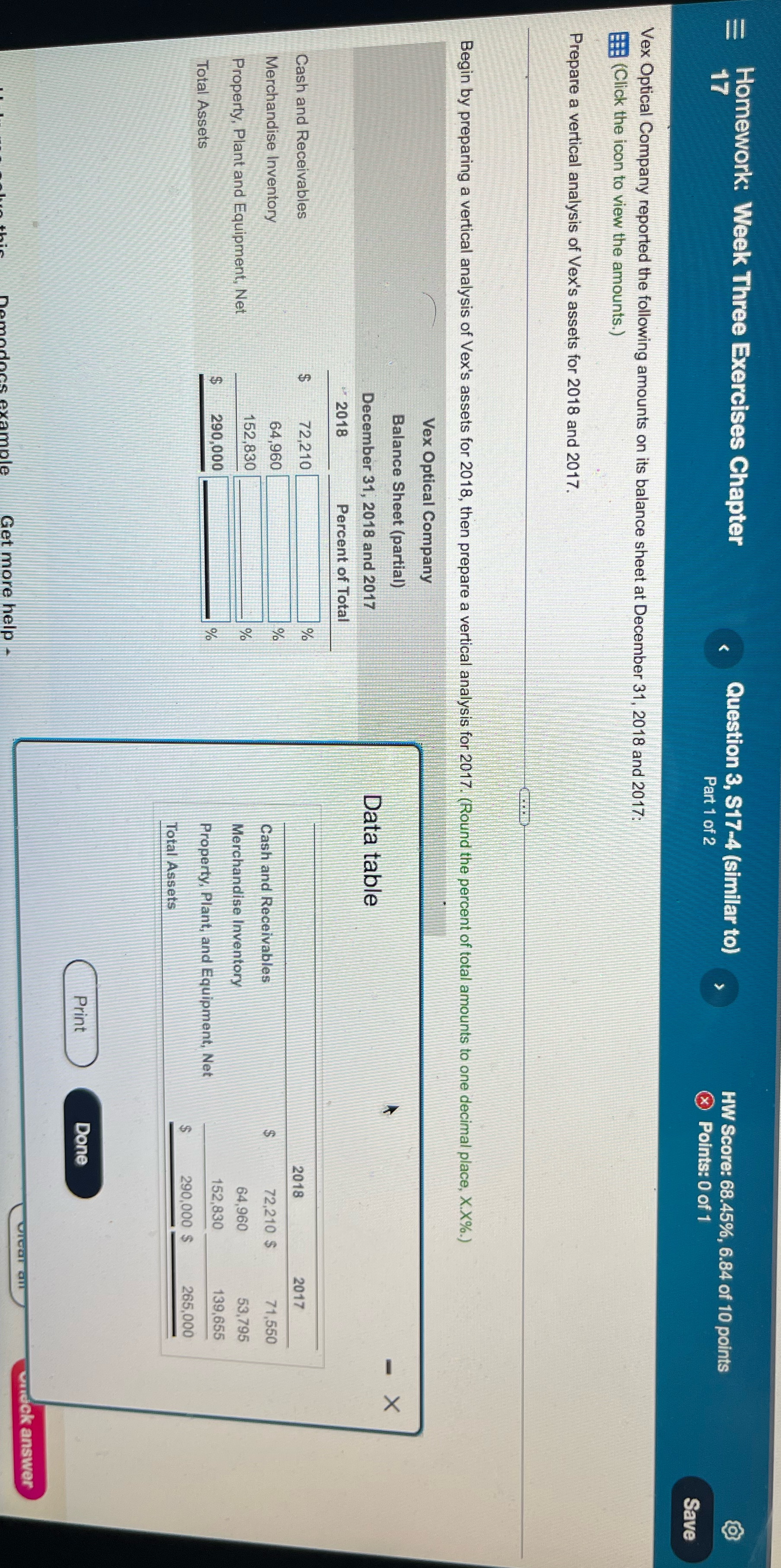 Please assist = Homework: Week Three Exercises Chapter Question 3, S17-4 (similar