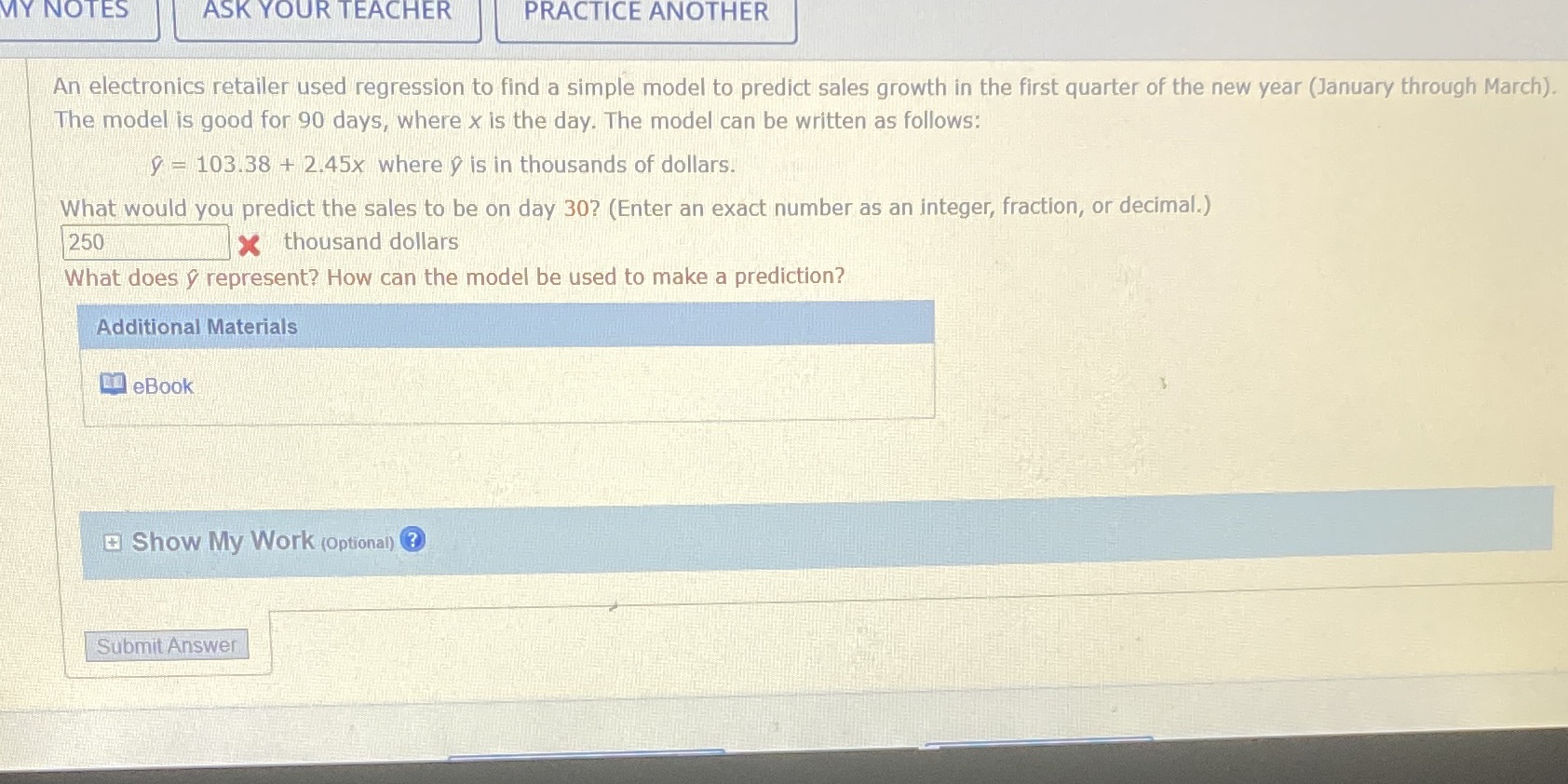 Help MY NOTES ASK YOUR TEACHER PRACTICE ANOTHER An electronics retailer used