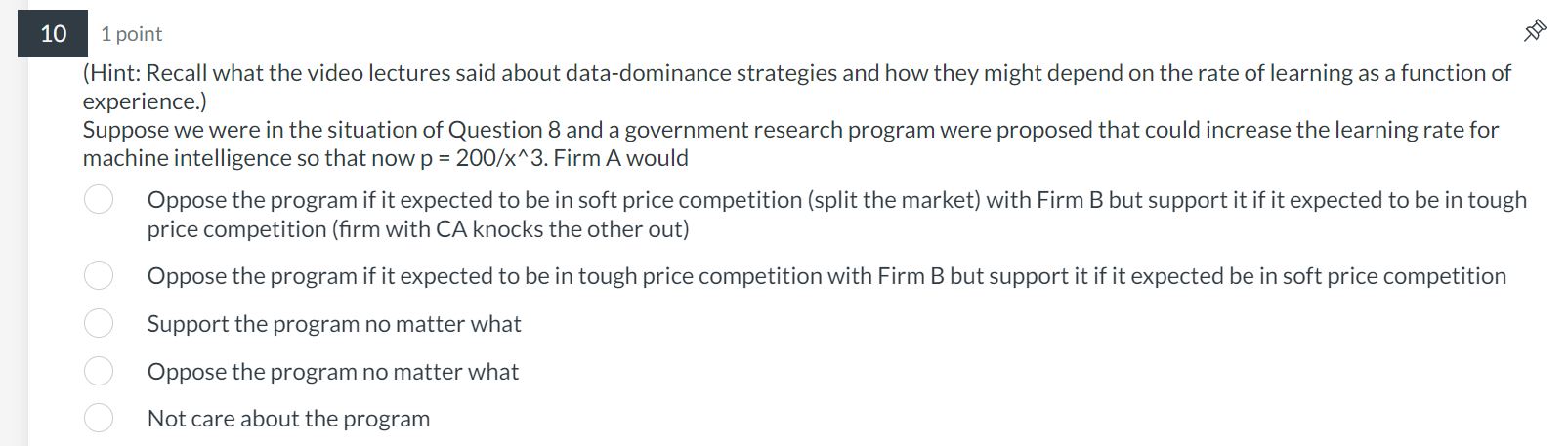 producers to access the market All of the above None of the