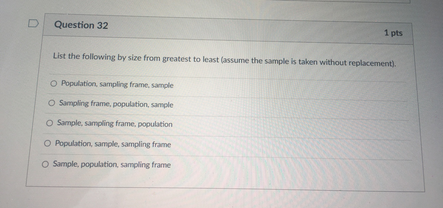 for gender Randomization ReplicationD Question 29 1 pts A student wants to
