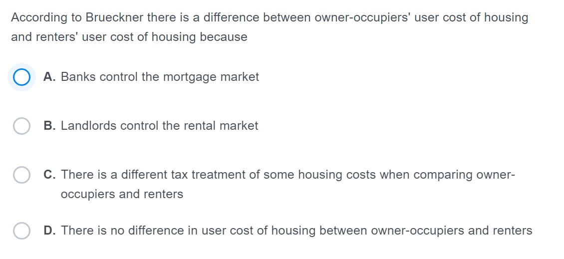 who are "above water" on their mortgages D. None of the other