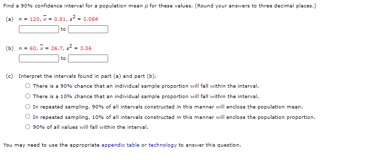 these values. {Round your answers to three decimal places.) [a] n =