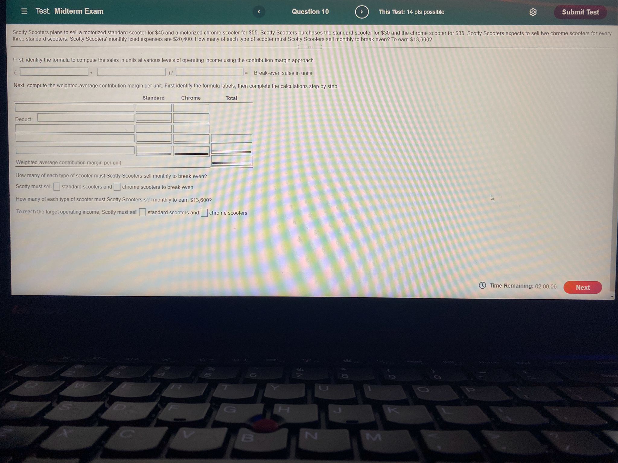 ............... = Test: Midterm Exam Question 10 This Test: 14 pts possible