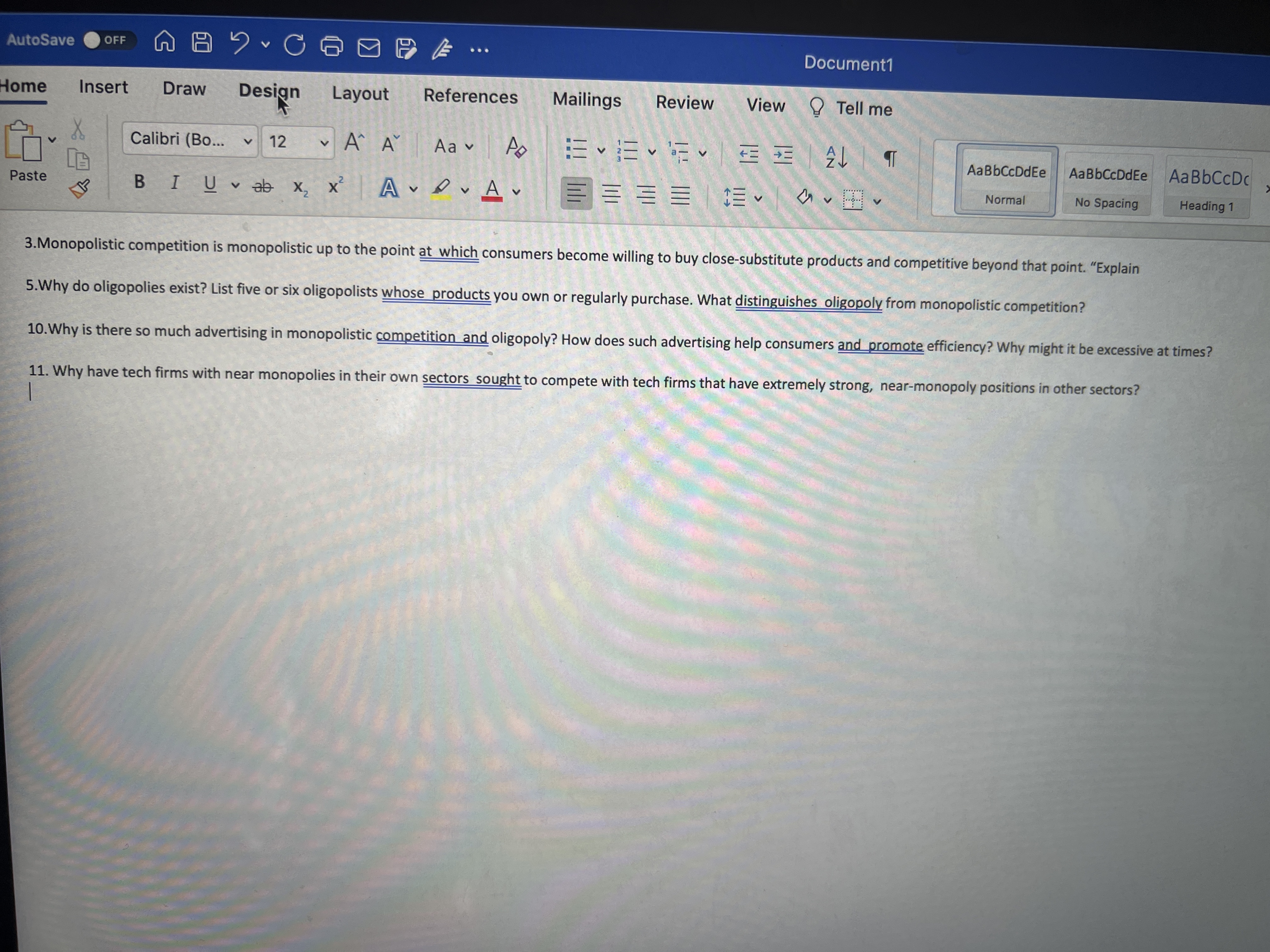 Layout References Mailings Review View ? Tell me Calibri (Bo... 12 A