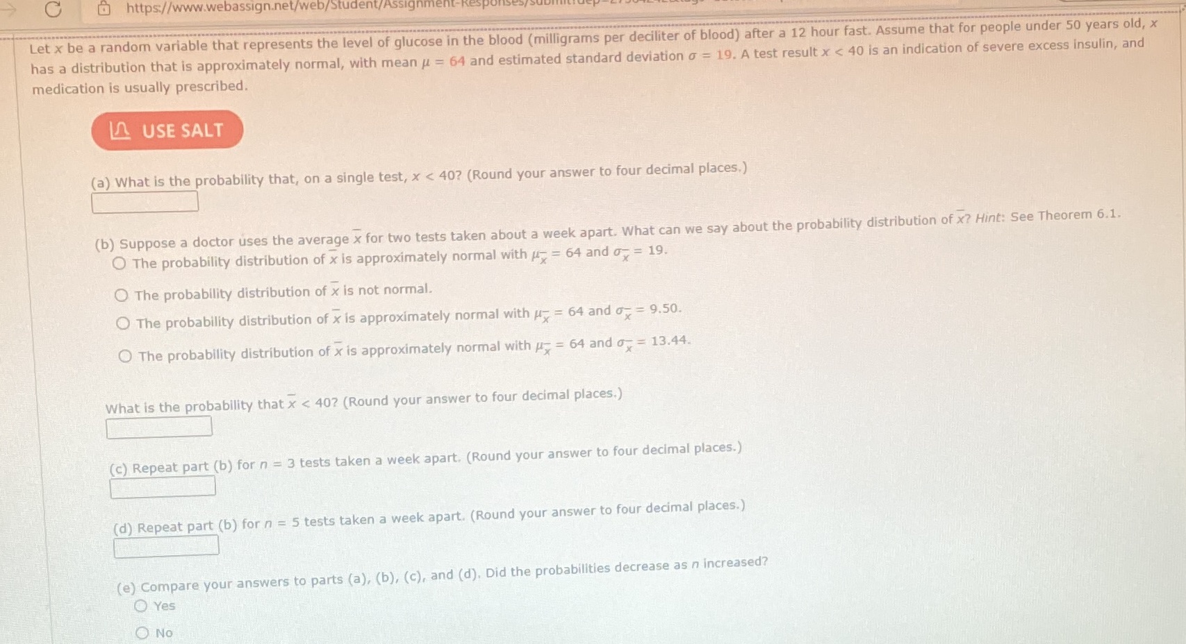  C https://www.webassign.net/web/Student/Assignmel Let x be a random variable that represents the