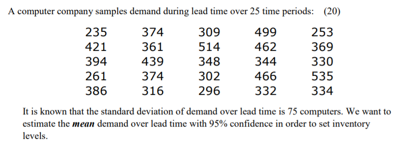 112 and standard deviation 40. (15} a) Find the mean and standard