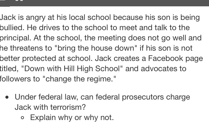 Jack is angry at his local school because his son is