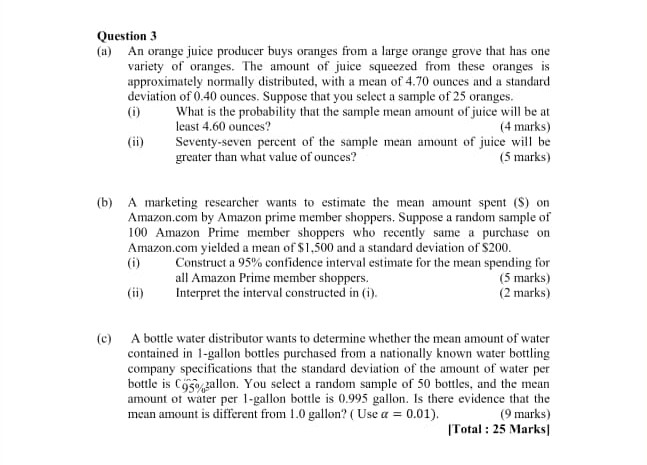 I need help in this question :) Question 3 (a) An orange