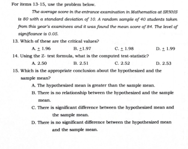 This is Statistics. Answer what is required. Provide clean and clear solutions.