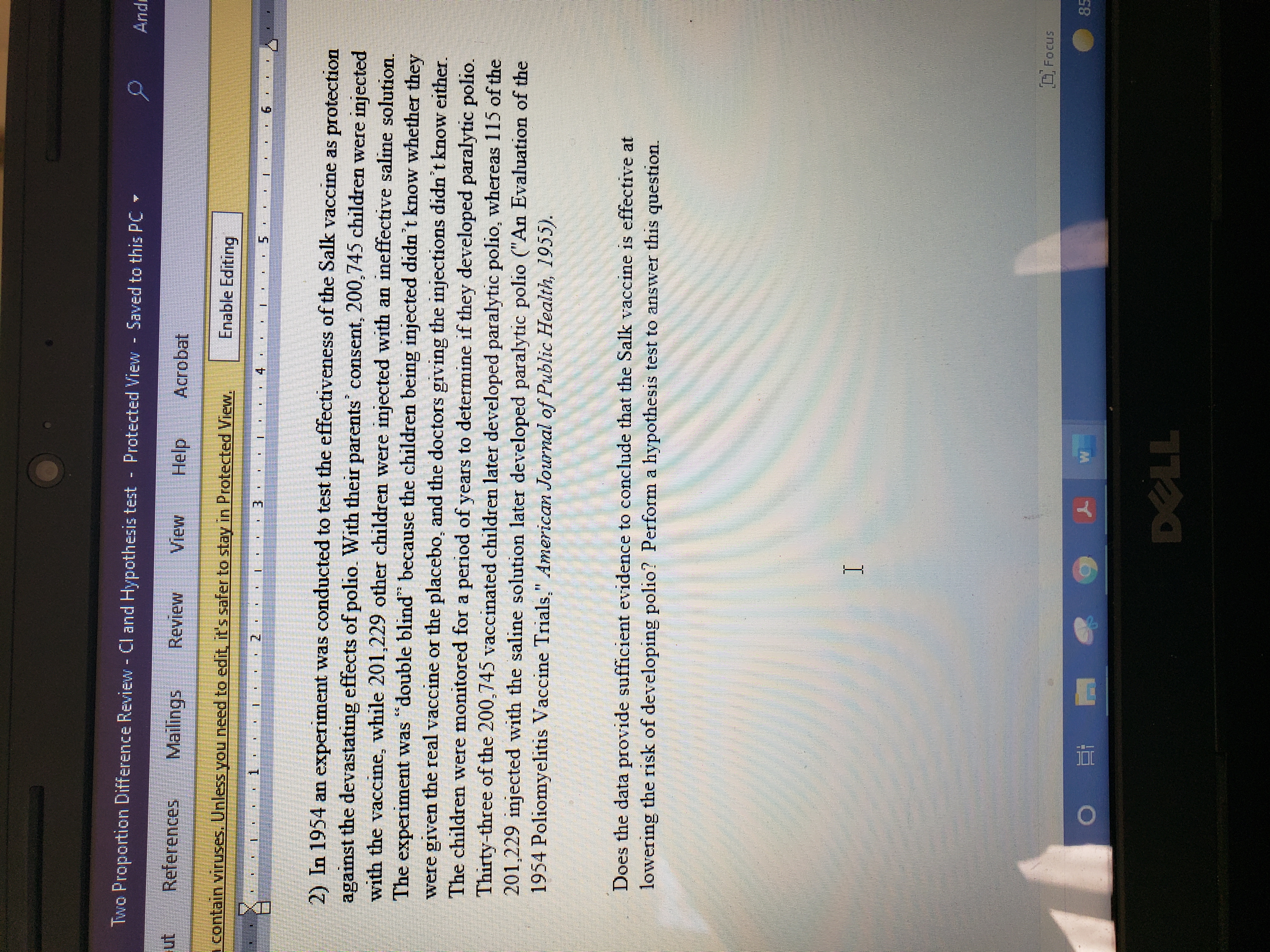 View - Saved to this PC . And References Mailings Review View