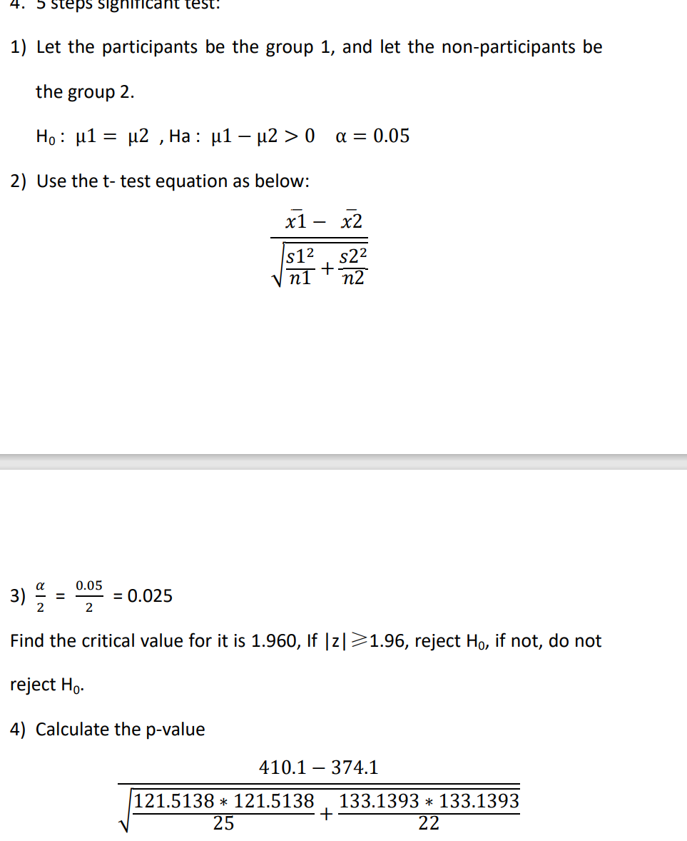 used to generate your results (please append your R code to the