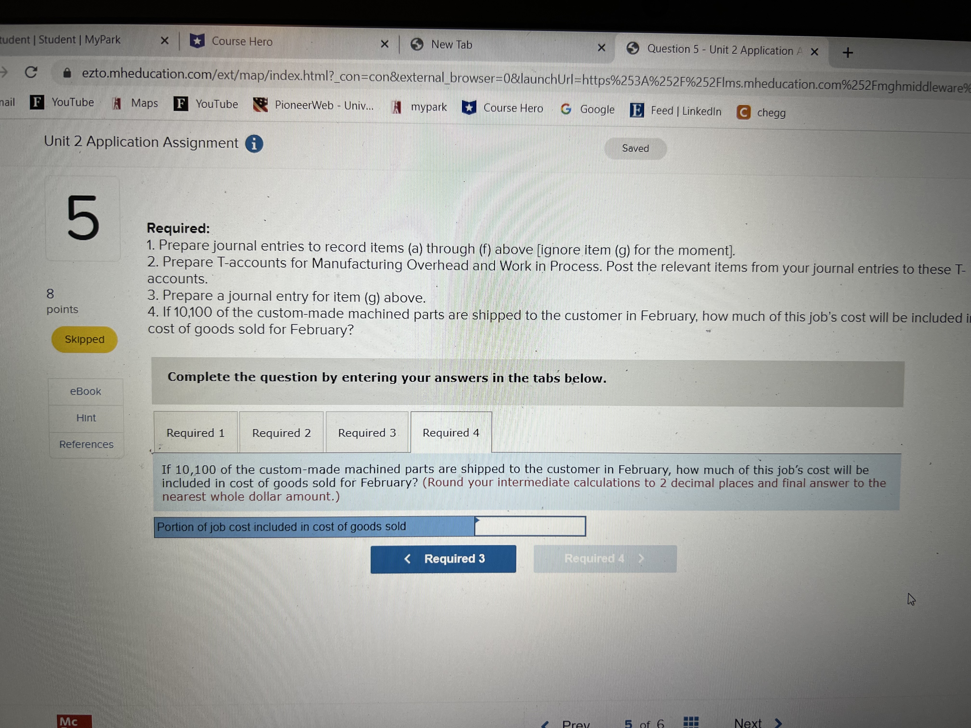specifications. The company uses a job-order costing system and applies overhead cost