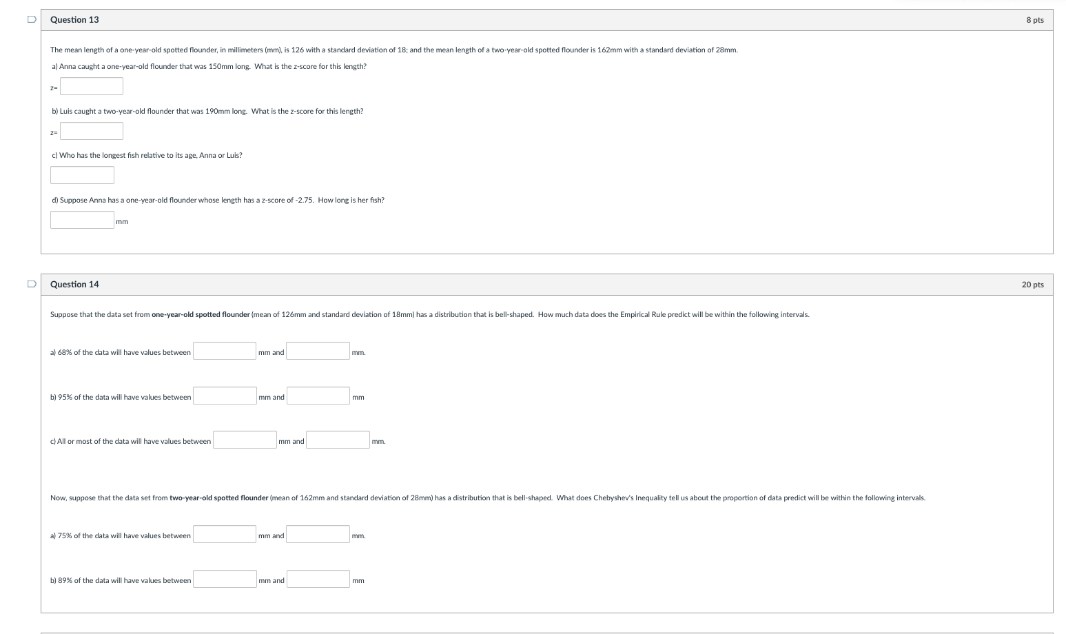 D Question 12 66 pts A math instructor is interested in
