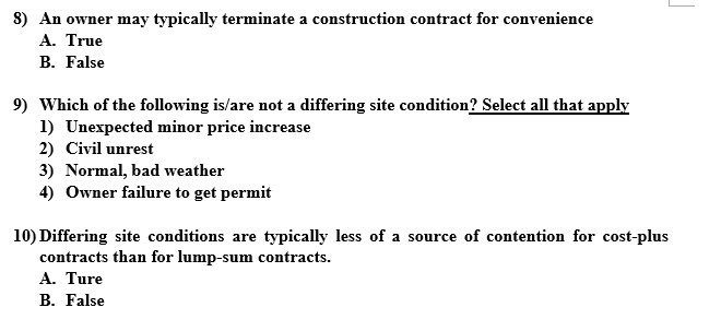 take advantage of an owner's error is unethical True False 4) What