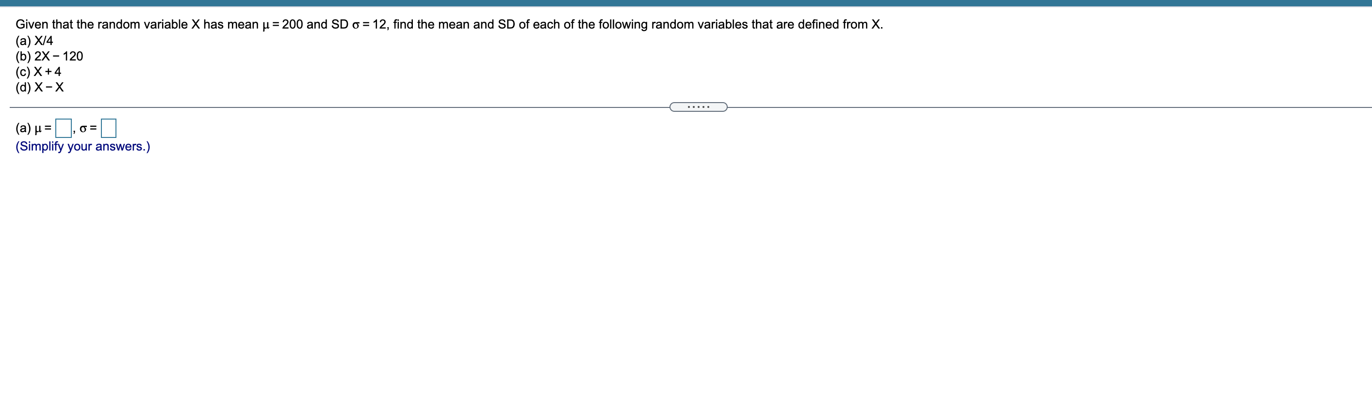  please answer a through d for both Another way to define