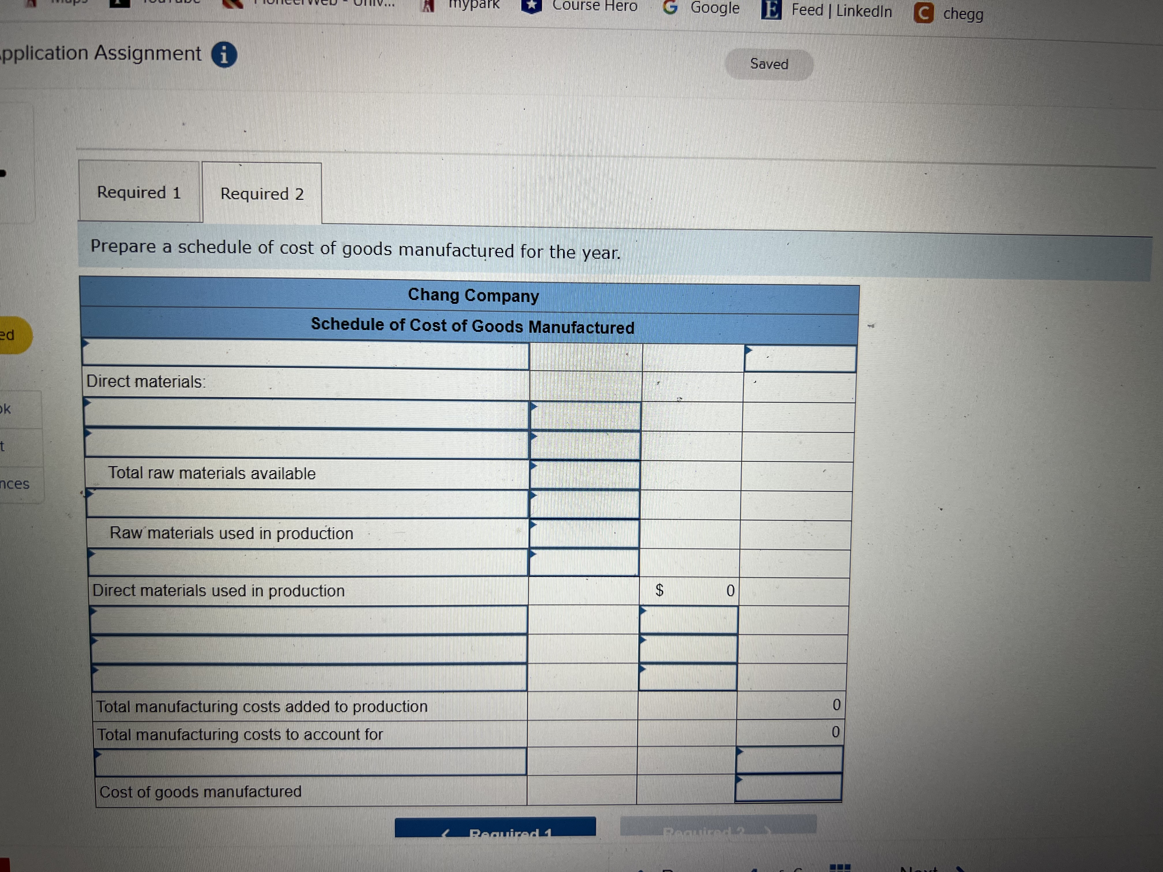 i Saved + Exercise 3-7 (Algo) Applying Overhead; Cost of Goods Manufactured