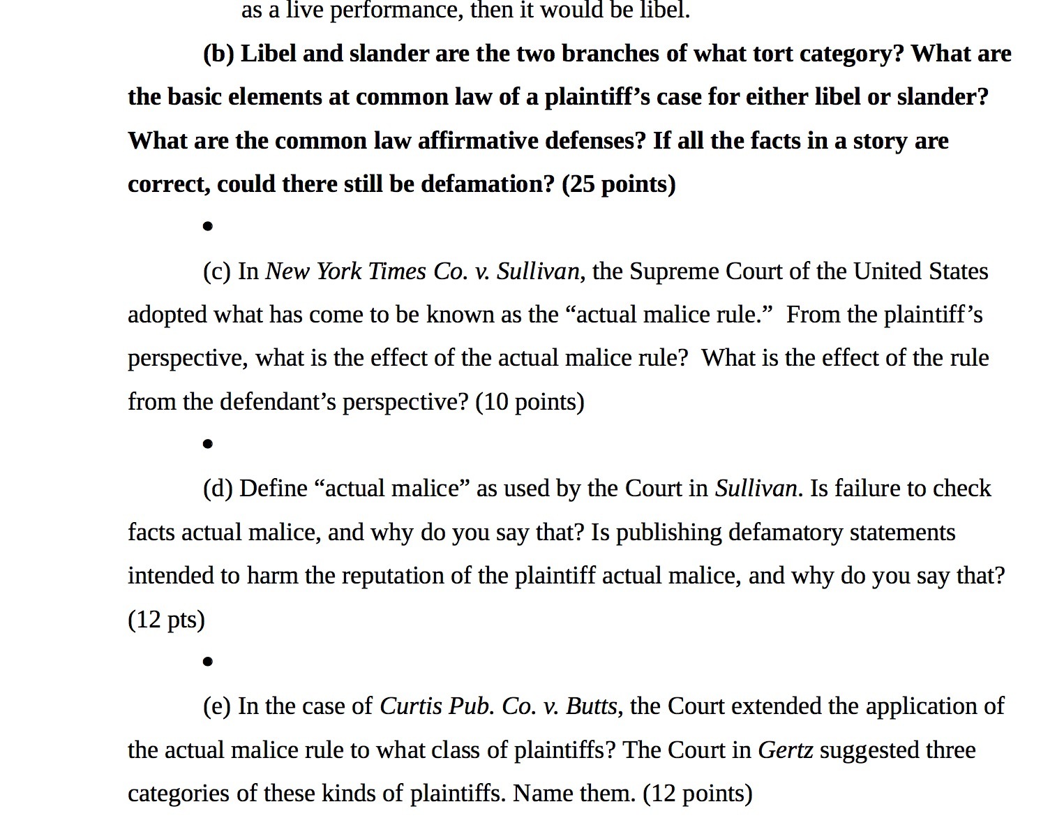 and slander are the two branches of what tort category? What are