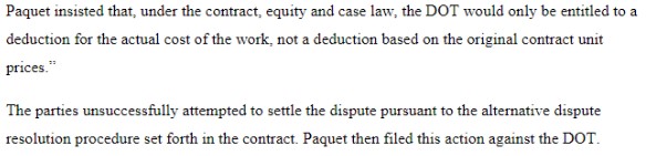 bid? 3. How are unbalanced bids defined?M.J. PAQUET, INC., Plaintiff-Appellant, v. NEW