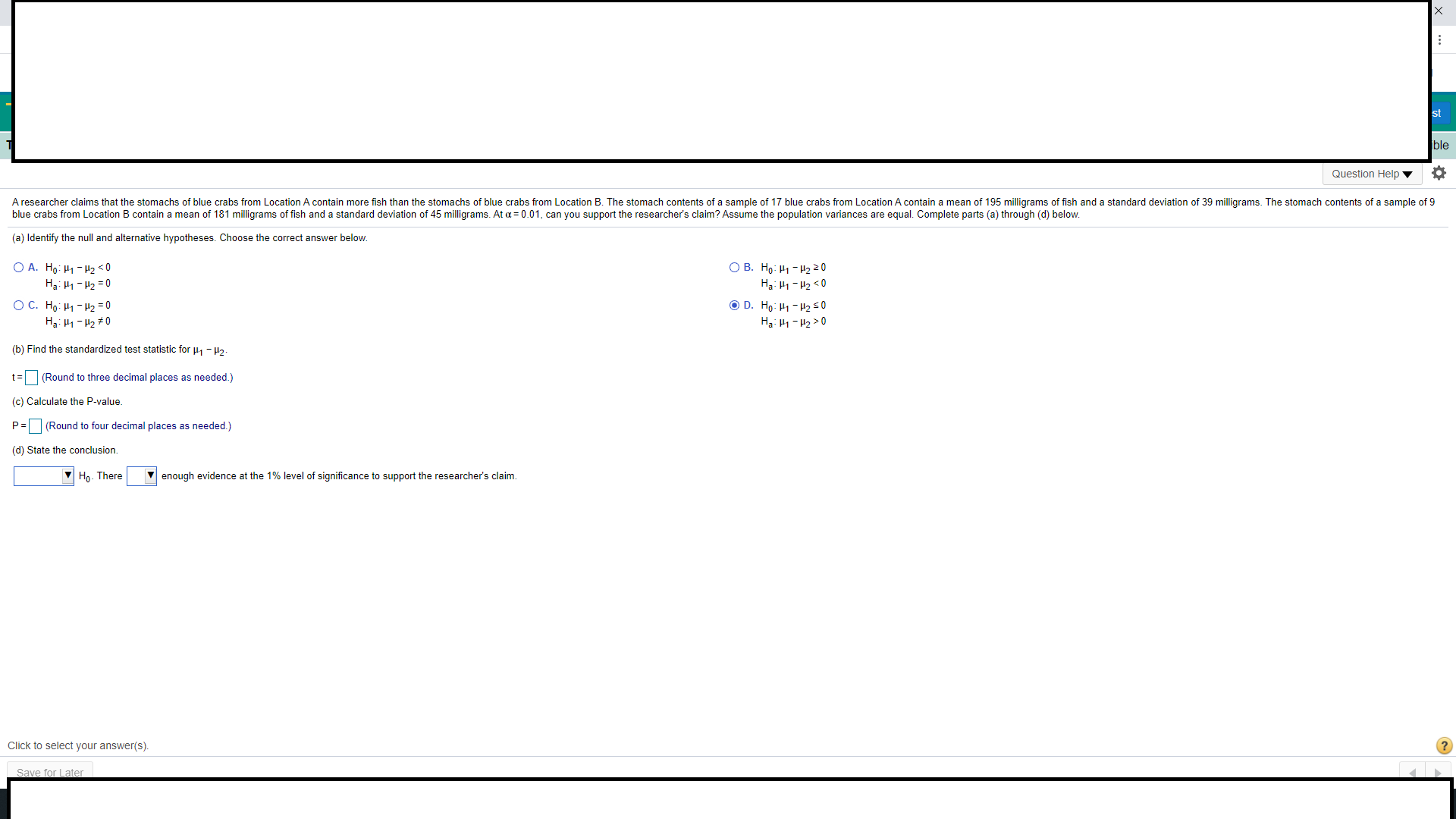 question in image below ... st ble Question Help V A researcher