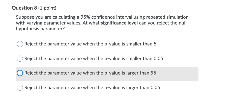 0 We are 99% confident that the probability a randomly chosen student